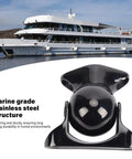Luocute marine magnetic door stopper; black marine-grade stainless steel with strong magnet.