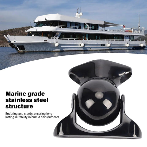 Luocute marine magnetic door stopper; black marine-grade stainless steel with strong magnet.