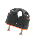 Avejjbaey nylon rope clamp cleat for marine use with ball bearing and quick-release mechanism, front view