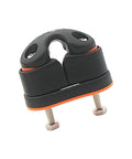 Avejjbaey heavy-duty nylon rope clamp cleat for marine use; black body with orange base and dual bolts