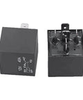 Power Trim And Tilt Relay Replacement Kit Pack Of 2 For 12 Volt Marine Outboard Motors With 30 Amp, Replaces 582195 582472 582473 584416 586147 586224, Drop In Fit For Johnson Evinrude OMC And Other Brands, showing front and connector side of relays