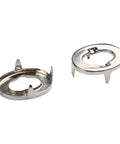 Two marine-grade twist-lock fasteners with knob eyelets, metal, silver finish