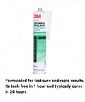 Marine Adhesive Sealant Fast Cure 4200 Semi Permanent Flexible Sealant For Boats And RVs White Go To Quick Cure Bonds Joints Above And Below Waterline Waterproof And Durable Formula Long Lasting Hold 295 mL Cartridge
