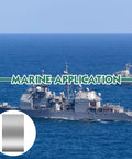 316 Stainless Steel Shim Stock Kit With 12 Flat Shims For DIY Kitchen Crafts shown in marine application context with battleships.