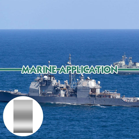316 Stainless Steel Shim Stock Kit With 12 Flat Shims For DIY Kitchen Crafts shown in marine application context with battleships.