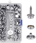 Dope Canvas Snap Kit With Marine Grade Stainless Steel Snaps And Screws 150 Piece Set For Boat Covers And Outdoor Furniture