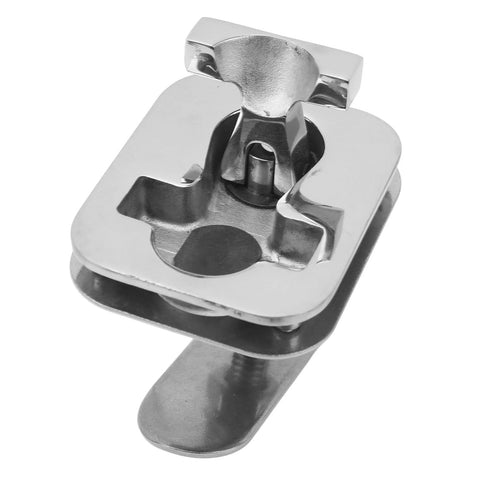 Stainless steel square cam latch with T-handle for marine boat hatch doors.