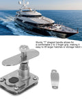 Square cam latch with T-handle for boat hatch; stainless steel marine latch with mounting plate