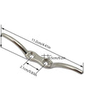 Stainless steel flagpole cleat rope hook for boats, double-arm design, 17.2 cm long