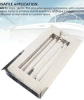 Jonlaki 316 stainless steel marine louvered vent with locking mechanism, mirror-polished ventilation grille