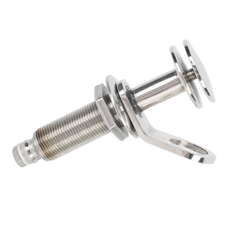 304 stainless steel retractable boat cleat with mounting bolt, side view