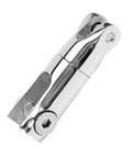 Close-up of stainless steel swivel anchor connector for 6–8 mm chain, marine grade 316