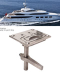 Boat hatch flush pull latch, 316 stainless steel with lift handle, 67x79mm; yacht background