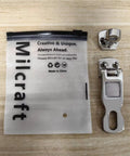 Marine Grade Stainless Steel Heavy Duty Door Hasp With Turning Padlock Eye Mount for Outdoor Doors next to branded packaging.
