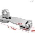 Marine Grade Stainless Steel Heavy Duty Door Hasp With Turning Padlock Eye Mount for Outdoor Doors, corrosion resistant 316L latch