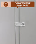 Marine-grade stainless steel boat door latch hasp with swivel padlock eye, 75x25mm, for marine and outdoor use