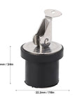 Boat drain plug, 19mm, stainless steel with rubber seal and twist-lock mechanism.