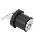 Keenso 19mm screw-type boat drain plug with rubber seal and stainless steel end, black body