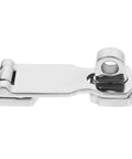 SOESFOUFU gate latch hasp with swivel padlock eye, marine-grade stainless steel, 75x25mm for outdoor boat gates