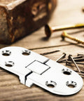 Marine Grade Stainless Steel 316 Hidden Folding Table Hinge with screws on wooden surface