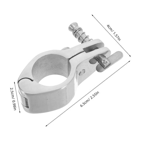 Marine-grade stainless steel jaw slide clamp for boat canopy, hinged bimini clip (2 pcs)