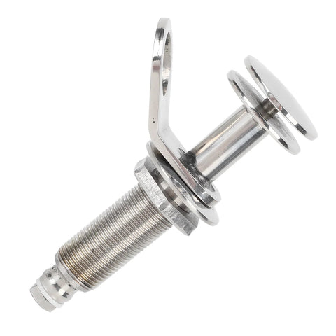 Spryflower marine mud guard cleat in polished 304 stainless steel with retractable pop-out and mounting bolt