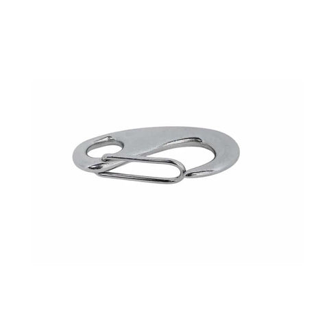 Marine Grade T316 stainless steel gate snap hook with round base, 3-3/4 in, Amazon brand.