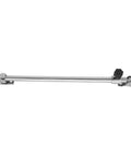 Telescoping stainless steel boat window/door support arm with mounting brackets and black adjustment knob