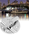 TANGUOX round turn-button twist latch; marine-grade stainless steel, mirror finish for boat hatches and enclosures