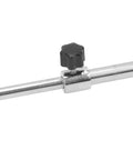 Stainless steel telescoping boat window/door adjuster with clamp and black star knob