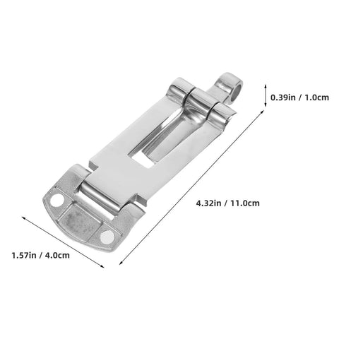Front view: POPETPOP stainless steel toolbox latch, marine-grade toggle clamp with anti-rattle lock for boat hatches.