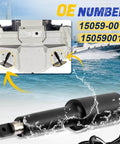 Premium Heavy Duty Replacement Trim Tab Actuator For Lenco 102 Series, 12V, 4.25 Inch Stroke, Marine Boat Tilt Control shown.