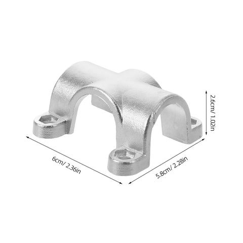 RUNROTOO marine-grade 316 stainless steel tube-to-tube clamp for boat railings, fits 1-inch poles
