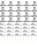 Chrome marine-grade twist-lock canvas fasteners with eyelets and washers, 30 sets