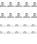 Marine-grade twist-lock fasteners with eyelets and washers for canvas, 30 sets