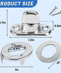 KaiYeA twist lock fasteners, 30-set, marine-grade stainless steel with base plate, washer, and screws for boats