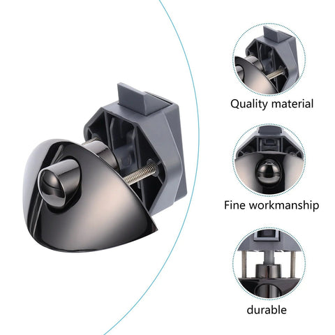 Ciieeo zinc-alloy button lock for cabinet/drawer; press-release mechanism; gunmetal finish; wardrobe