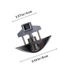 Front view of Ciieeo zinc alloy button lock for cabinet drawer, gunmetal finish, press-release mechanism