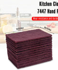 Stack of maroon general purpose scrub pad 6x9 inches 20 pack for paint prep and scuffing in kitchen setting