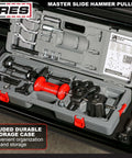 Master Slide Hammer Puller Set in durable storage case with multiple components organized for easy access