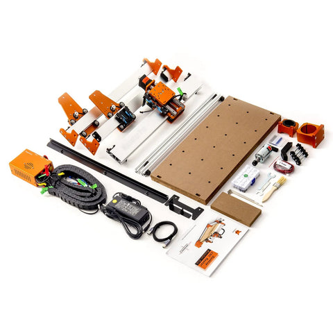 Masuter Pro 3 Axis CNC Router Machine With All Metal Construction and Linear Rail Z Axis unassembled kit on white background