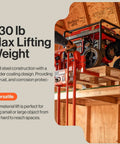 Material Lift Stacker 330 Lb Capacity With 40 Inch Lift Height 8 Inch Wheels Pallet Truck Dolly Swivel Casters Patented in use