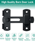Beefy 4 Inch Heavy Duty Flip Latch Gate Latches For Barn Wood Fence And Sliding French Doors Matte Black SUS304 Stainless Steel