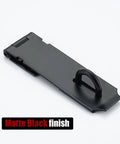 5 Inch Door Hasp Latch Lock In Matte Black 304 Stainless Steel, rustproof 1.9 mm thick, shown flat with matte finish