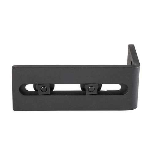 Matte Black Adjustable Barn Door Floor Guide Roller With Wall Mount, Guard Against Door Sway And Floor Damage, Carbon Steel Construction