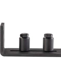 Matte Black Adjustable Barn Door Floor Guide Roller With Wall Mount, Guard Against Door Sway And Floor Damage, Carbon Steel