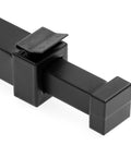 Close-up of Aluminum Adjustable Security Bar For Sliding Doors Telescoping Design Adjusts From 28 To 48 Inches Matte Black Finish