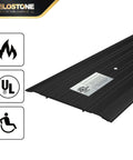 6" W x 1/4" H x 36" L - Commercial Aluminum Door Threshold Matte Black Anodized Fire Rated Barrier Free