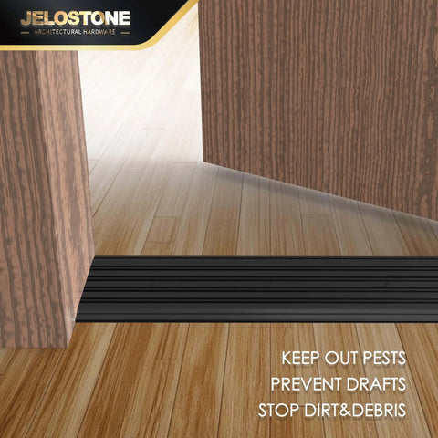 Installed 6" W x 1/4" H x 36" L Commercial Aluminum Door Threshold Matte Black Anodized ADA Barrier Free Fire Rated B304A