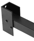 Aluminum Adjustable Security Bar For Sliding Doors Telescoping Design Adjusts From 28 To 48 Inches Matte Black Finish close-up view